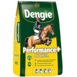 Green and yellow bag of dengie performance+ balancer horse feed from the alfa-a range for increased nutritional requirements