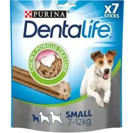Purina dentalife small dog dental chew sticks scientifically proven for dental health 7 sticks for 7-12kg dogs