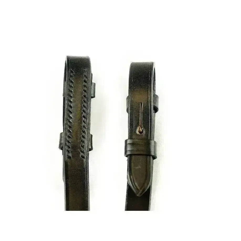 Dever Classic Plain English Leather Reins X-Full Long Length Havana 13 mm 1/2" Reins