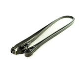 Black leather dever classic plain english leather reins with metal hardware long x-full length