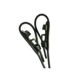 Black leather strap with adjustable buckle looped design from dever classic plain english leather reins x-full long length