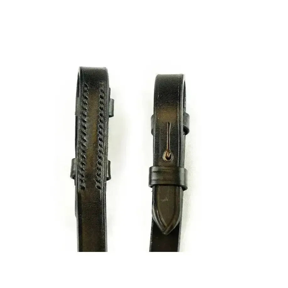 Dever Classic Plain English Leather Reins X-Full Long Length Havana 13Mm 1/2" Reins
