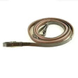 Brown leather dever classic pony race reins english with textured pattern and dark brown buckle for pony race reins