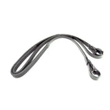 Black textured leather horse bridle strap with metal hardware part of dever rubber grip english leather hook reins