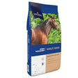 Blue and beige dodson and horrell barley rings horse feed bag for complementary feedingstuff and weight management