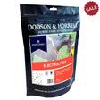 Black resealable pouch of dodson and horrell electrolytes for horses with red label and horse image for equestrian use