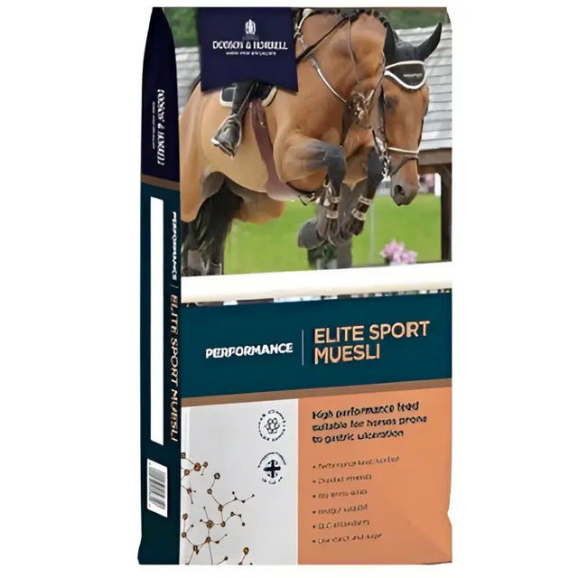 Brown horse with black mane and tail jumping over obstacle showing horrell elite sport muesli energy for performance