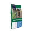 Green and blue bag of dodson and horrell high fibre nuts 20 kg high fibre nuts for horses