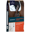 Brown leather horse boot with black straps and silver hardware for dodson and horrell perform concentrate muesli 20 kg