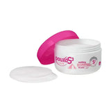 A white cylindrical container with a pink lid labeled Douxo S3 Calm calm pads containing 30 soothing skin care pads for pets
