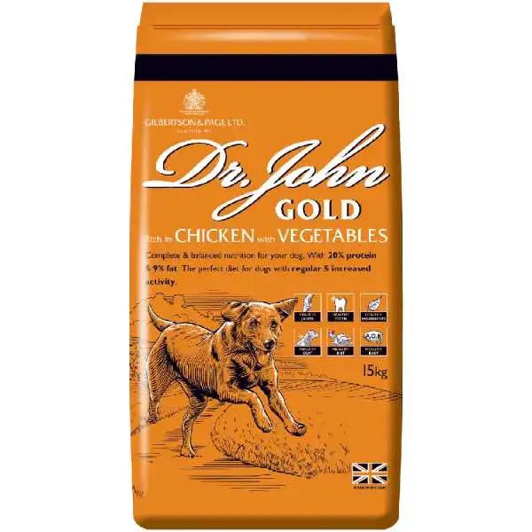 Dr John Gold Rich In Chicken With Vegetables and Gravy 15Kg Dog Food Barnstaple Equestrian Supplies