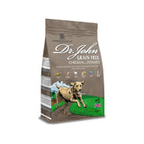 Brown bag of dr john grain free chicken dog food made for a healthy grain free chicken diet for dogs