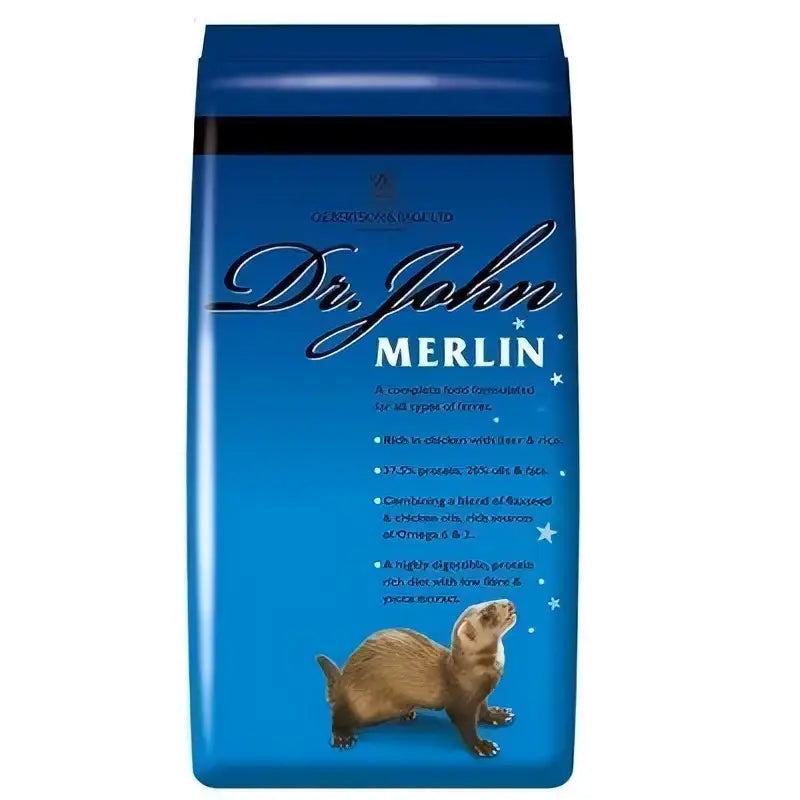 Blue bag of john merlin ferret energy-rich nutritious diet merlin ferret food for healthy feeding