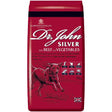 Red bag of dr john silver beef dog food featuring silver beef dog formula for healthy meals