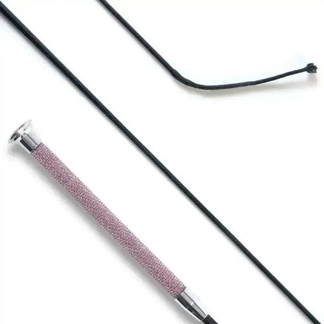 Dressage Whip with Pink Crystal Grip Pink Dressage Whips