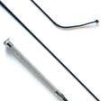 Silver textured dressage whip with white crystal grip and black cord featuring metallic ferrule ends crystal grip adds sophistication