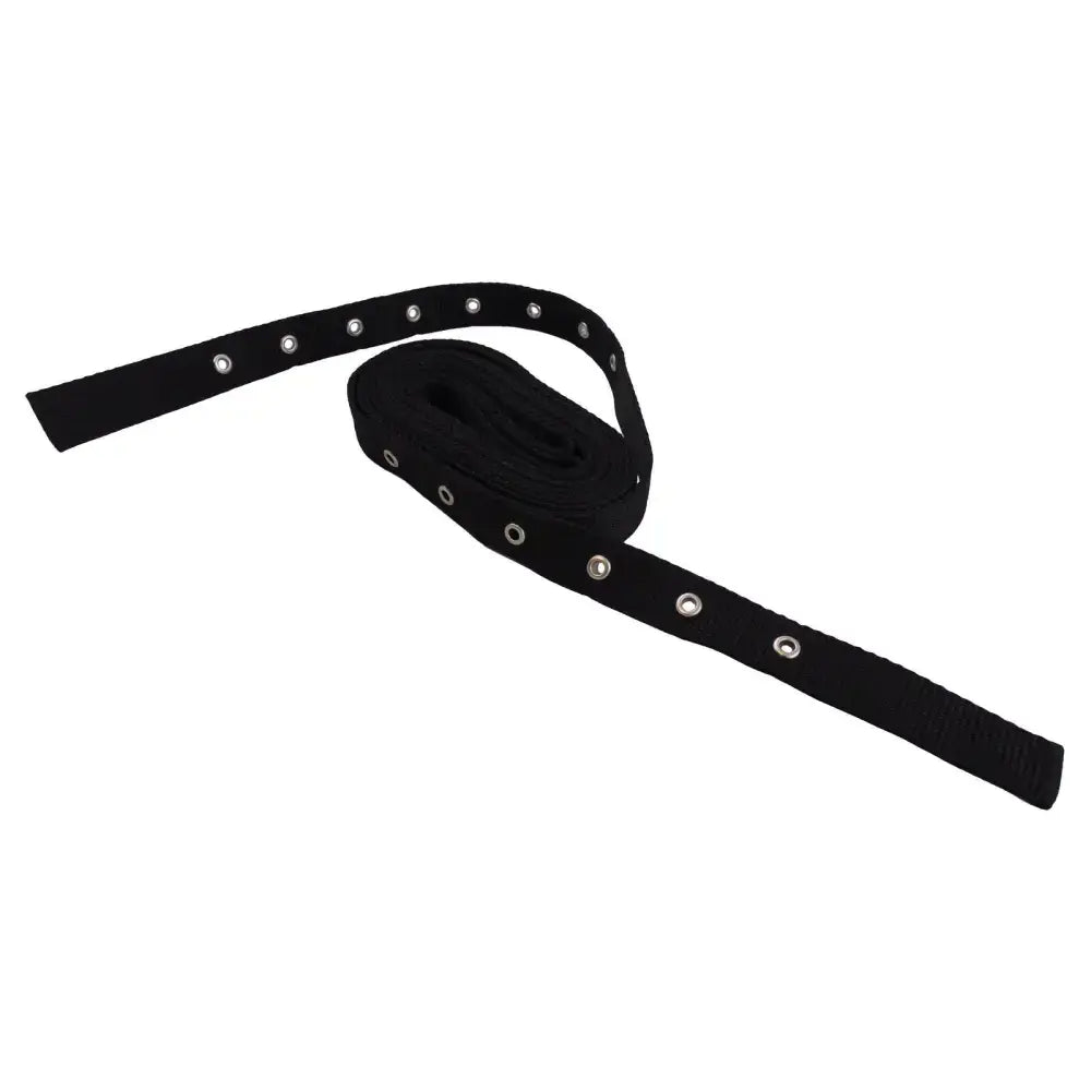 Black fabric 25mm standard web driving traces with silver grommets for durable driving harness parts