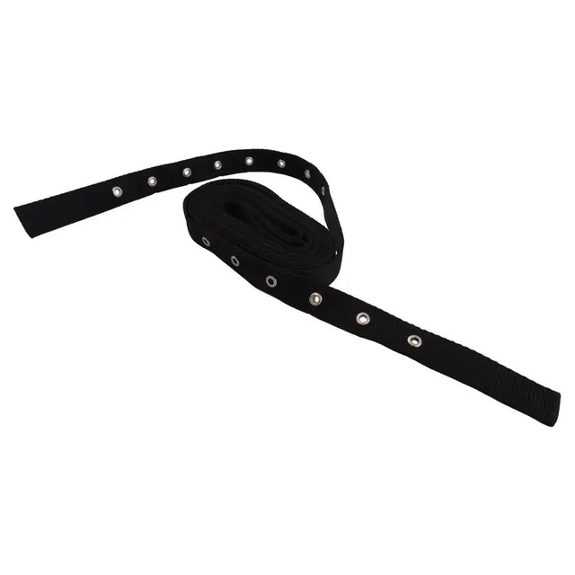 Black fabric 25mm standard web driving traces with silver grommets for durable driving harness parts