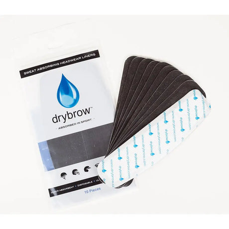 Black drybrow hat liners pack of ten slimline liners that fit discreetly inside hats to absorb sweat