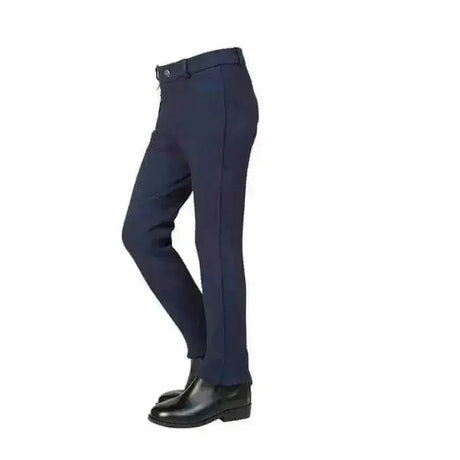 Navy blue dublin supafit classic euro seat jodhpurs childs with straight-leg cut and belt loops for riding comfort