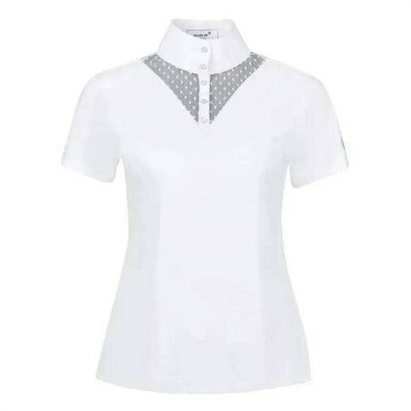 Dublin Tara Women's Short Sleeve Competition Shirt White Small Dublin Show Shirts Barnstaple Equestrian Supplies