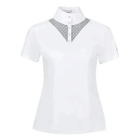 Dublin Tara Women's Short Sleeve Competition Shirt White Small Show Shirts Barnstaple Equestrian Supplies