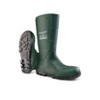 Dark green dunlop acifort jobguard safety boot with rugged black sole and reinforced stitching for heavy duty protection