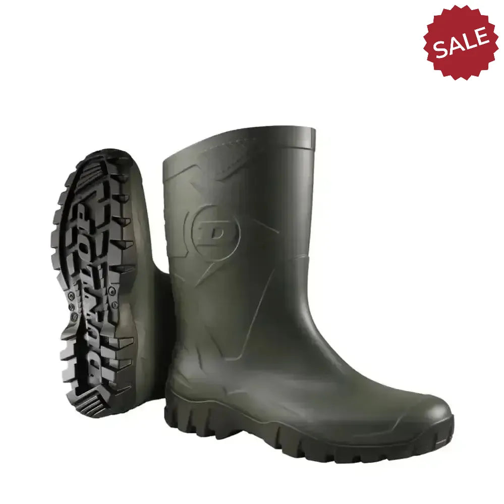 Dunlop Dee (37) 4 Green/Black Wellington Boots