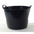 Black plastic 26 litre easi trug flexible feed bucket with two integrated handles and strong durable design