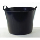 Black plastic 26 litre easi trug flexible feed bucket with two integrated handles and strong durable design