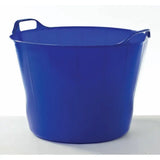 Solid blue plastic easi trug flexible feed bucket 26 litre with two integrated handles for easy carrying