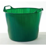 Easi trug flexible feed bucket 26 litre sturdy translucent green plastic with handles and ribbed sides for strong use