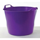Purple plastic Easi Trug flexible feed bucket 26 litre with two integrated handles for strong farm use