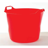Bright red plastic easi trug flexible feed bucket 26 litre with two integrated handles and strong litre capacity
