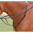Black leather running martingale with adjustable straps and metal hardware in economy soft leather design