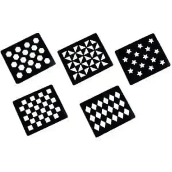 Economy Plastic Quarter Markers Stencils Stars Showing & Plaiting