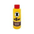 Yellow effax leather combi bottle with red cap and brown label showing black leather icon for effol effax mini