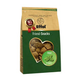 Effol friend-snacks mint flavored star shaped horse treats in green and brown heart window package for four-legged equine friends