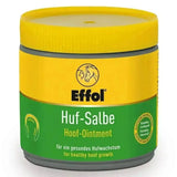Effol hoof ointment yellow in a yellow and green container with original ointment formula for strong healthy hooves