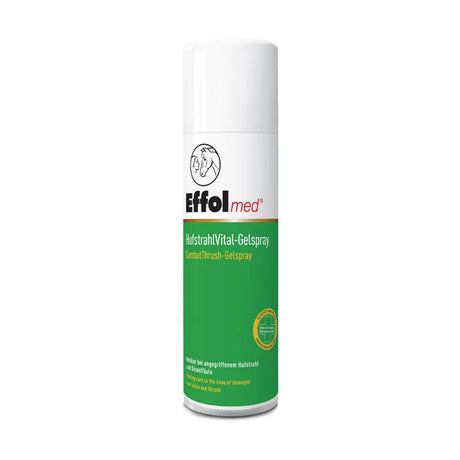 Effol med combatthrush white and green aerosol gel spray for treating horse throat infections and combatthrush care