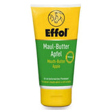 Yellow and green tube of effol mouth butter for horse mouth care that mouth butter makes soothing and protective