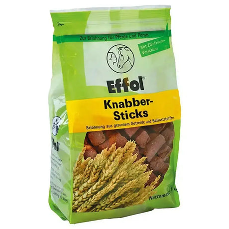 Green and yellow package of effol nibble sticks horse treats perfect for tasty nibble sticks snack