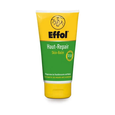 Yellow and green tube of effol skin repair antiseptic care cream with anti-inflammatory effect for skin repair
