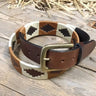 Elano Leather Polo Belt - Wide Belt Brown / Beige 36" Sheldon Belts Barnstaple Equestrian Supplies