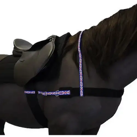 Elastic Racing Breast Girth Pony Black 