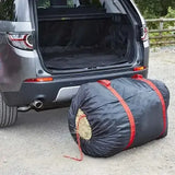 Black fabric elico bale transporter with red straps large-capacity carry bag perfect boot tidy solution