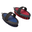 Elico Catterick body brush set with red and blue grooming brushes featuring black rubber handles and faux leather nylon strap
