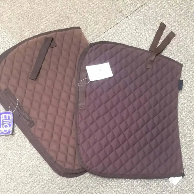 Elico Cotton Quilted Saddlecloths Brown Small Saddle Pads & Numnahs Barnstaple Equestrian Supplies