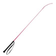 Pink reflective riding whip elico cr25 childs with black grip and thin curved handle perfect for childs use
