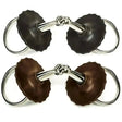 Black and brown textured horsebit bits with silver hardware featuring elico gel bit moulded mouthpiece gel bit guards